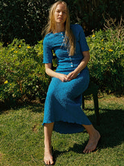Summer Short Sleeve Top Indigo Fine Craftsmanship