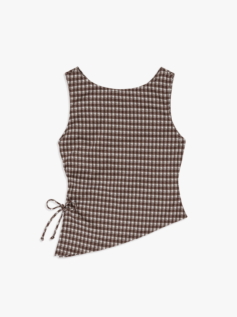 Erin Tank Cocoa Plaid Fine Craftsmanship