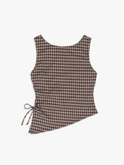Erin Tank Cocoa Plaid Fine Craftsmanship