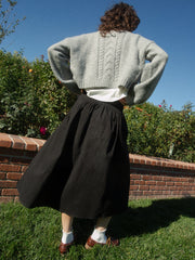 Maeve Midi Skirt Caviar Twill Fresh Design