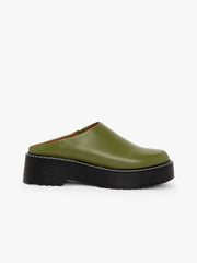 Lena Chunky Mule Olive Exclusive Style