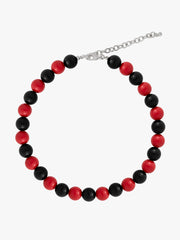 Lola Beaded Necklace Red/Black All New