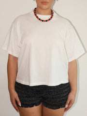 Lola Beaded Necklace Red/Black All New