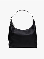 Recycled Leather Shoulder Bag Black Exclusive Style