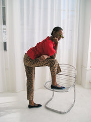 Kenny Twill Trouser Leopard Fine Craftsmanship