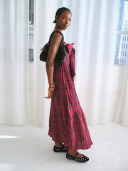 Mia Midi Dress Red Check Fresh Design