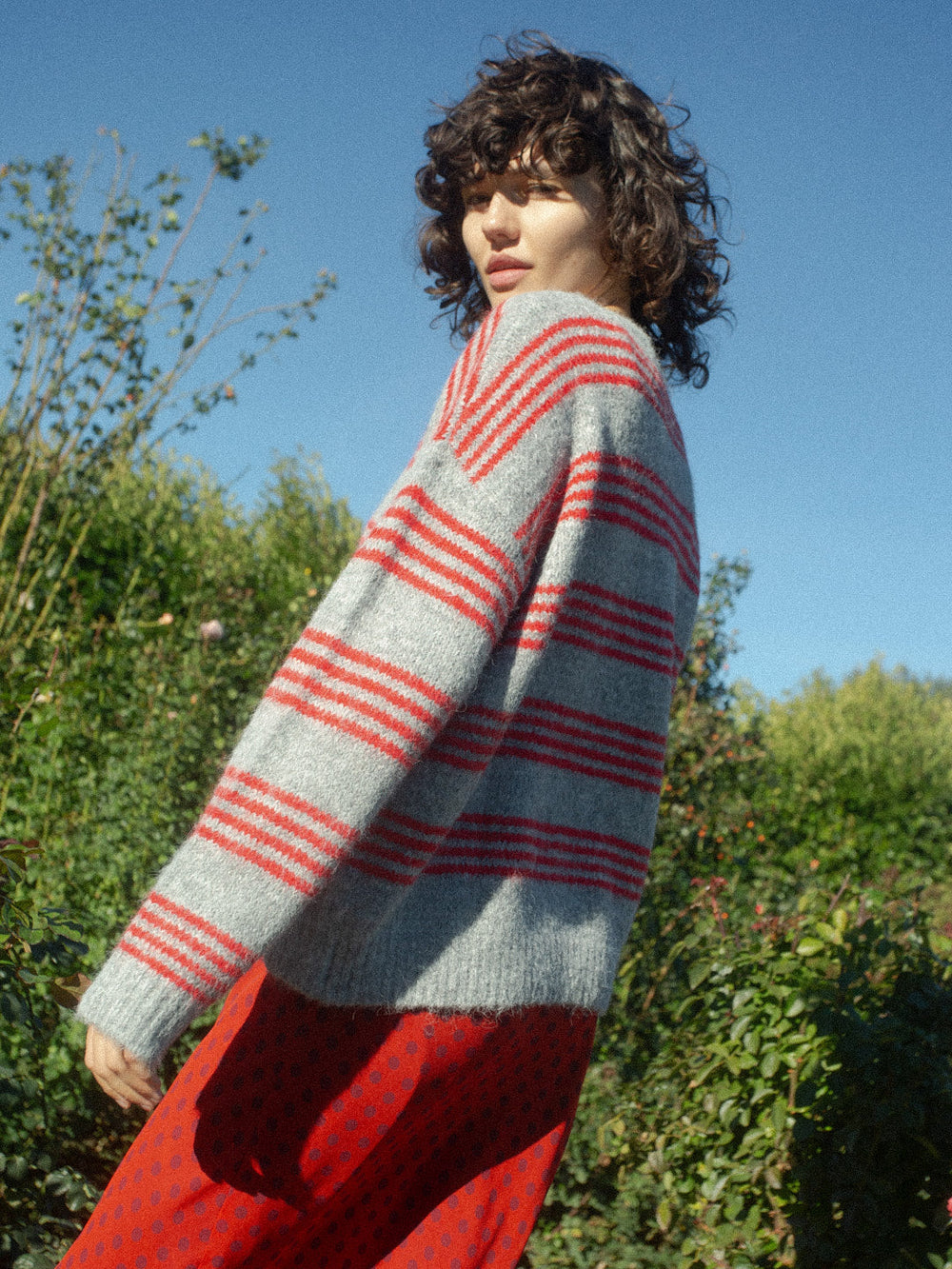 Bronte Sweater Grey Stripe Fine Craftsmanship