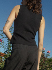 Max Sweater Vest Black Fresh Design