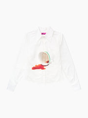 Frankie Button Down Coffee Stain Fresh Design