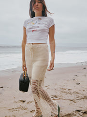 Elea Tricot Skirt Ecru Fine Craftsmanship