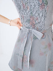 Flower Gingham Dress Gingham Fine Craftsmanship