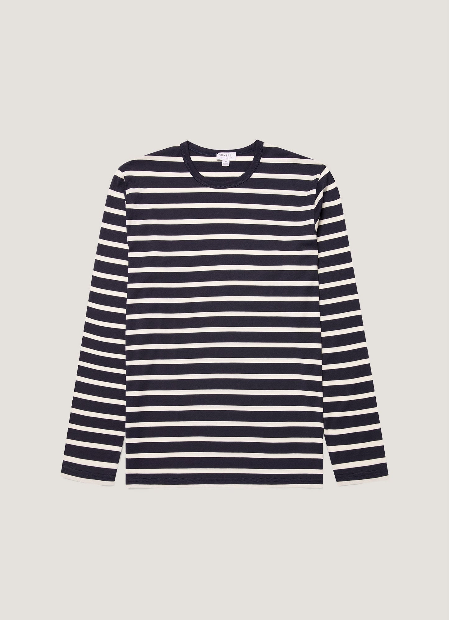 Navy/Ecru Breton Stripe,XS