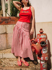 Maeve Midi Skirt Cherry Fine Craftsmanship