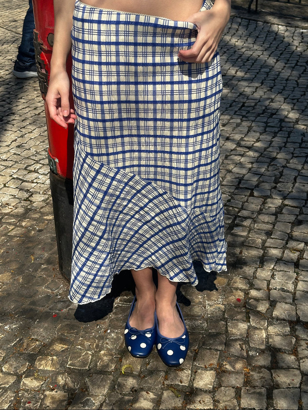 Matilda Flat Navy Dot Exclusive Style