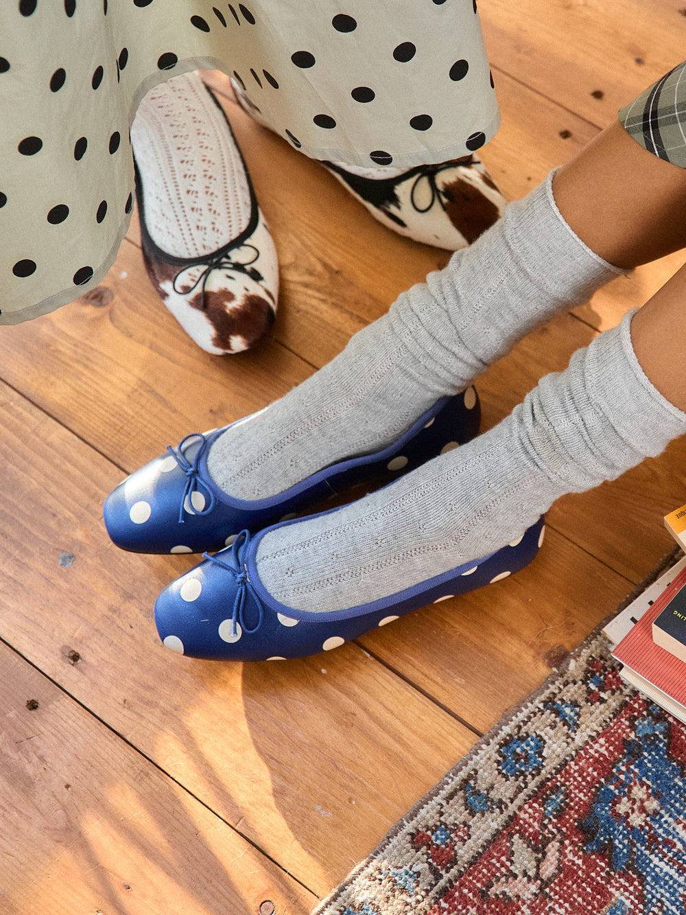 Matilda Flat Navy Dot Exclusive Style