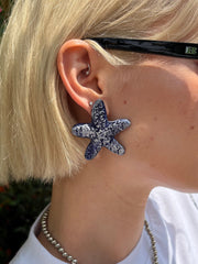 Star Fish Earrings Blue Fine Craftsmanship
