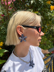 Star Fish Earrings Blue Fine Craftsmanship