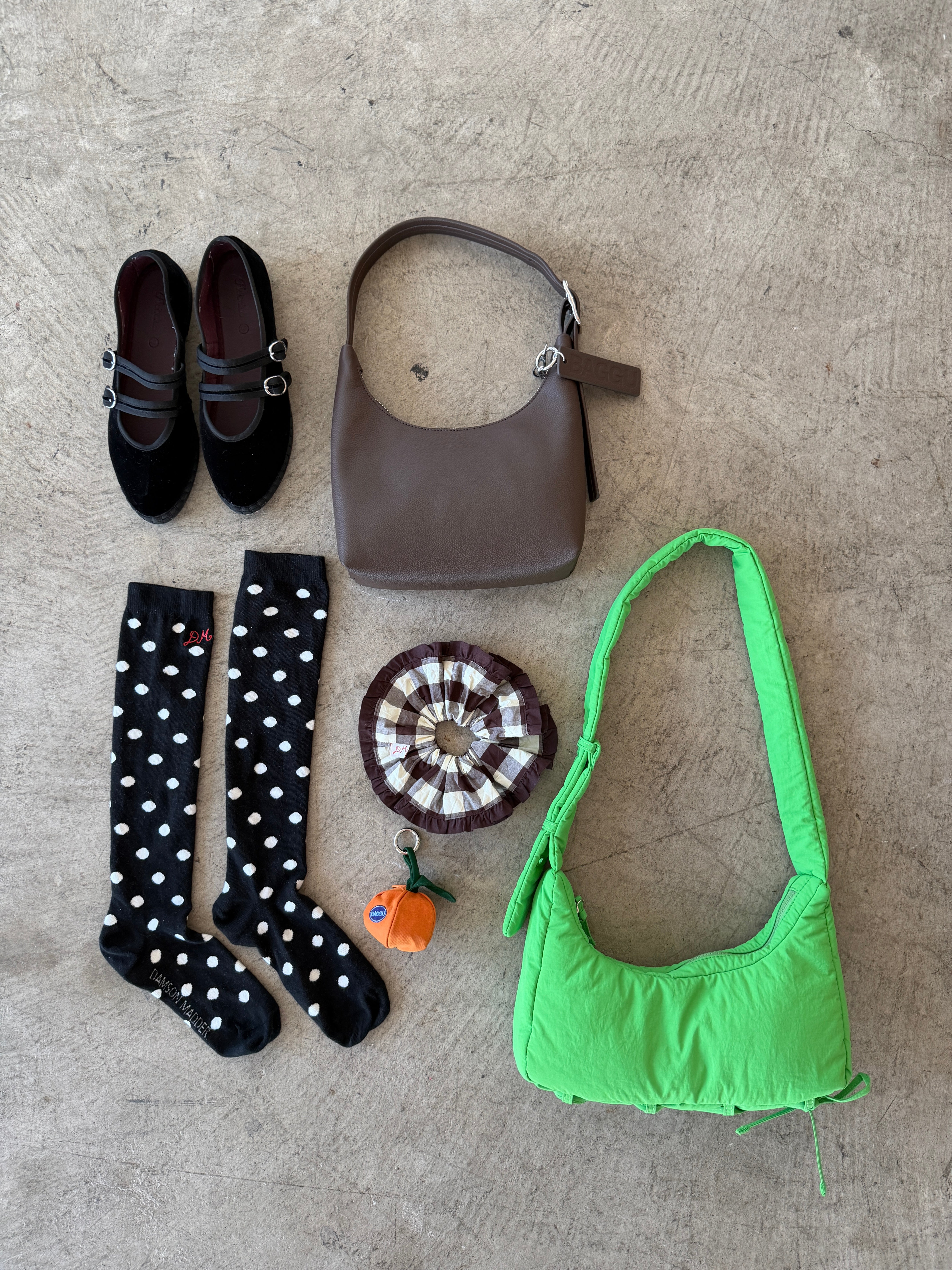 Knee High Polka Dot Socks Black & Cream Exclusive Style