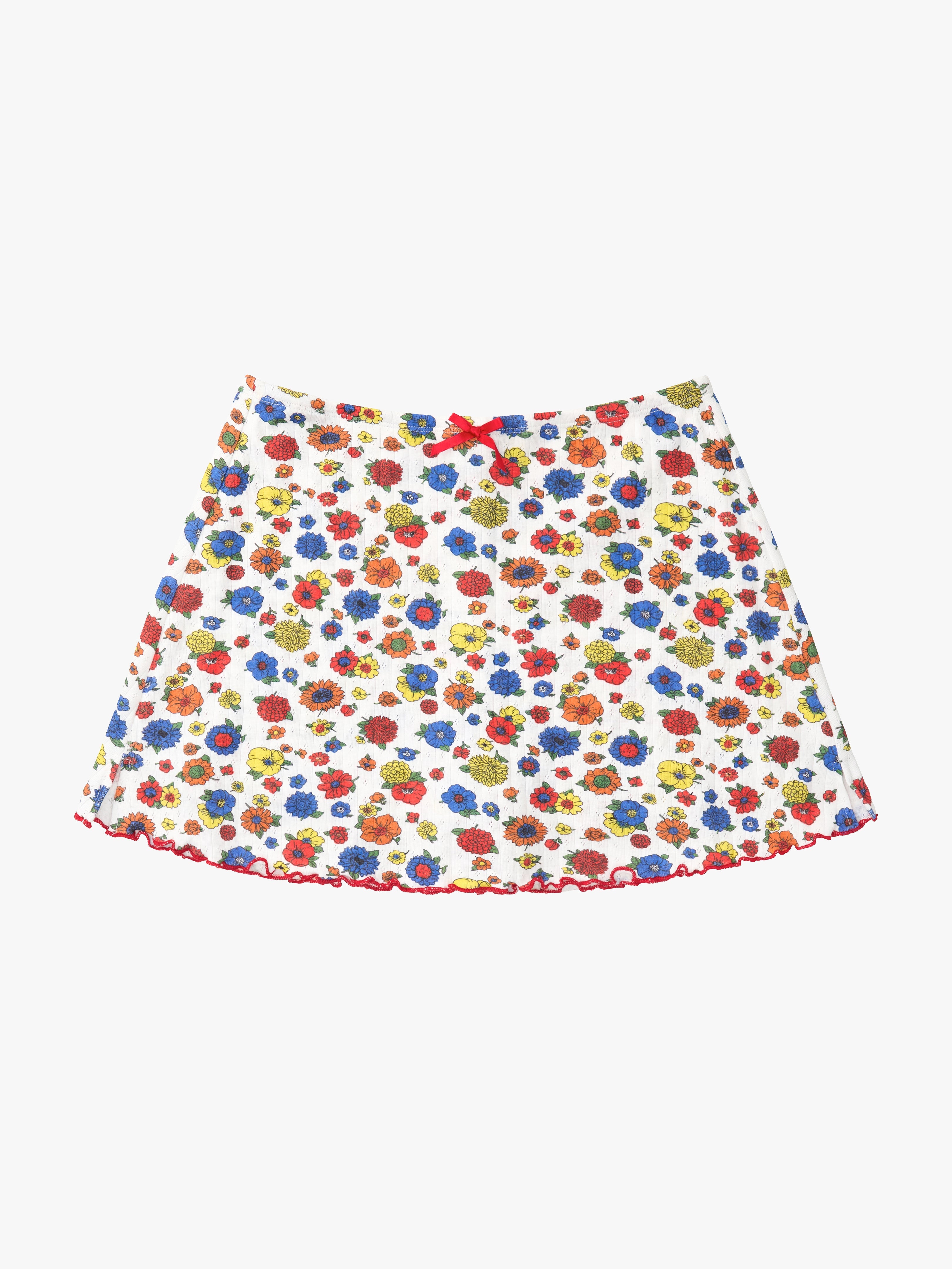 Darcy Skort Primary Floral Fine Craftsmanship