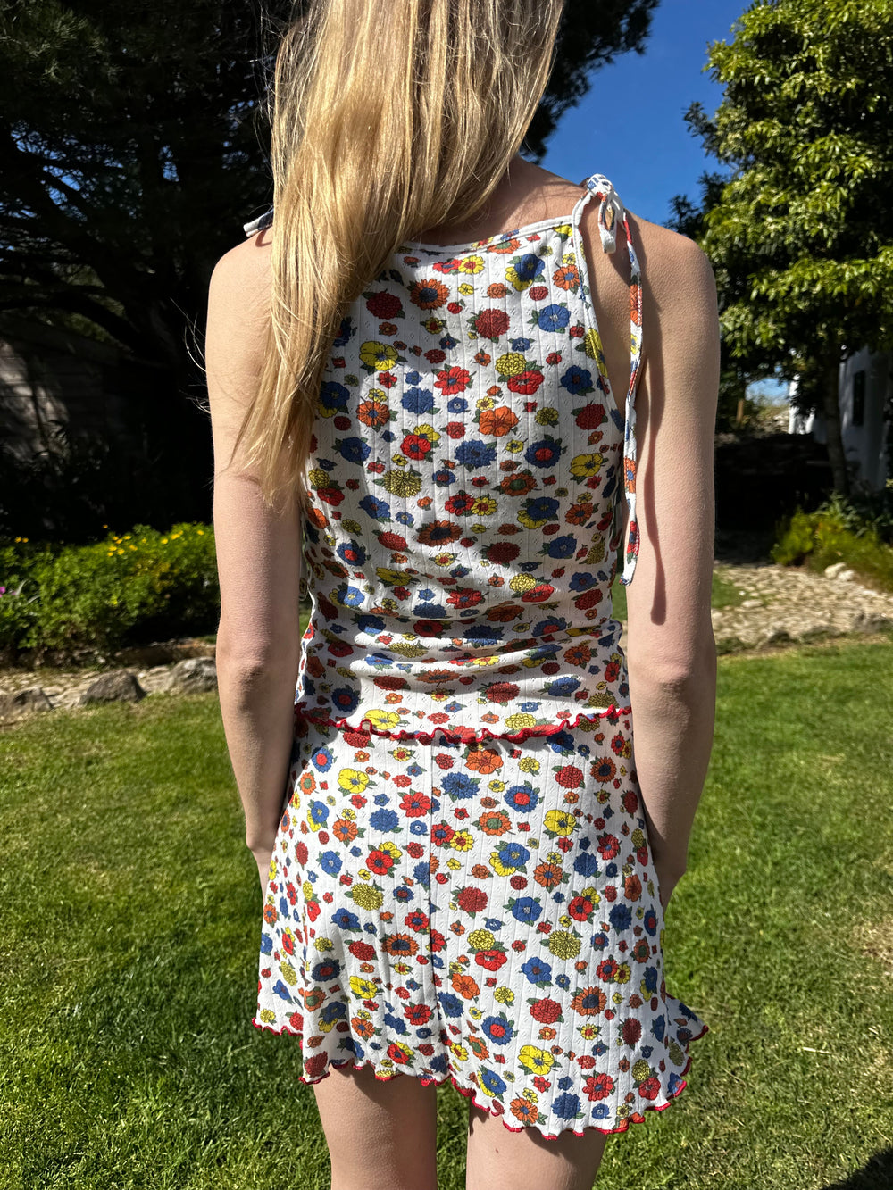 Darcy Skort Primary Floral Fine Craftsmanship