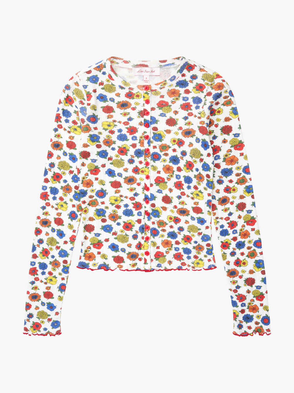 Poppy Cardi Primary Floral Fresh Design