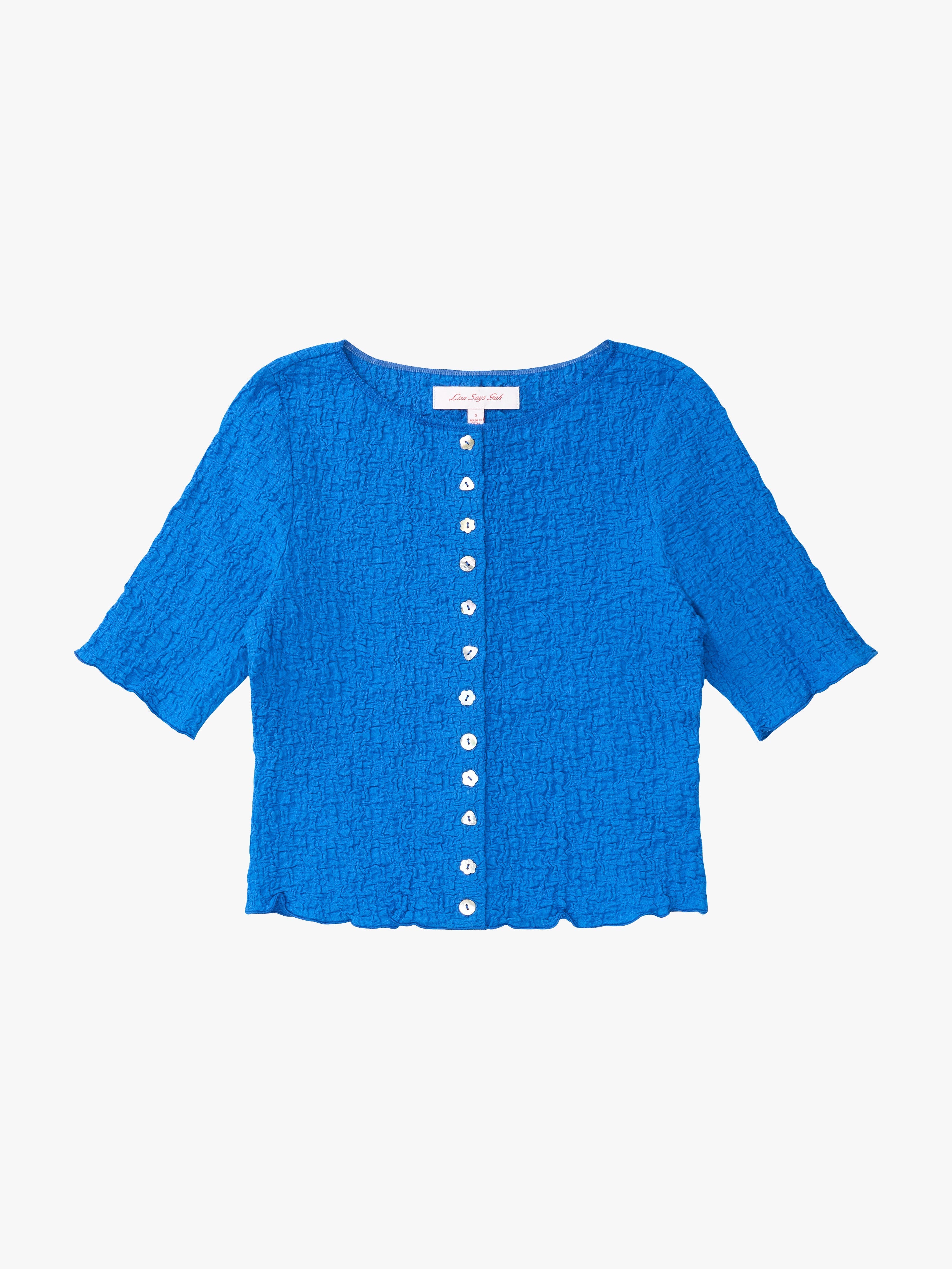 Summer Short Sleeve Top Indigo Fine Craftsmanship