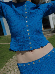 Summer Short Sleeve Top Indigo Fine Craftsmanship