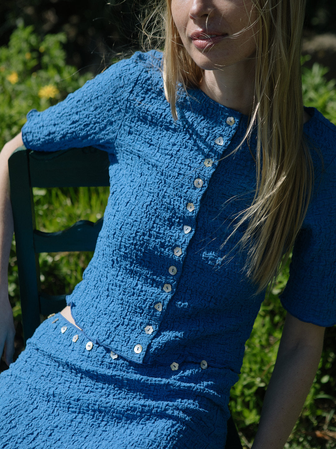 Summer Short Sleeve Top Indigo Fine Craftsmanship
