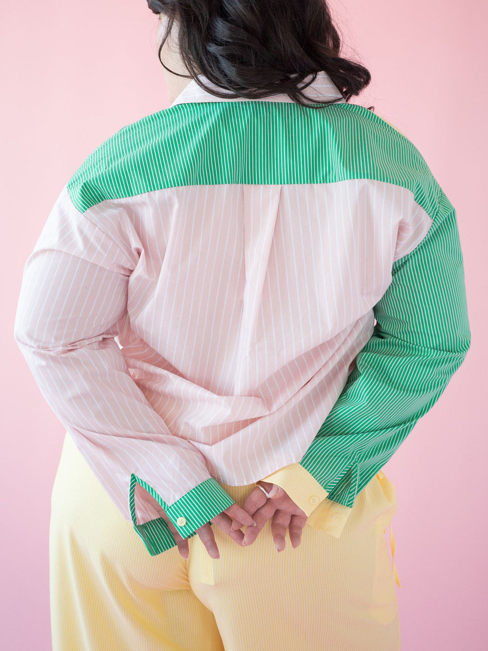 Amy Long Sleeve Button Up Soft Stripe All New