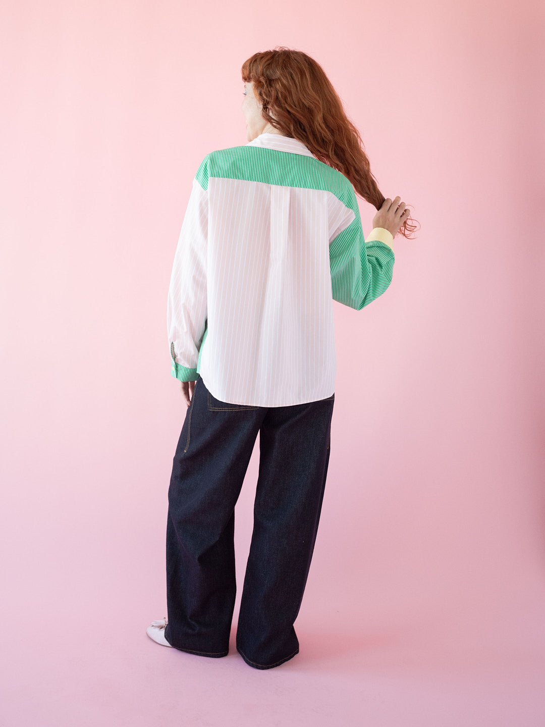 Amy Long Sleeve Button Up Soft Stripe All New