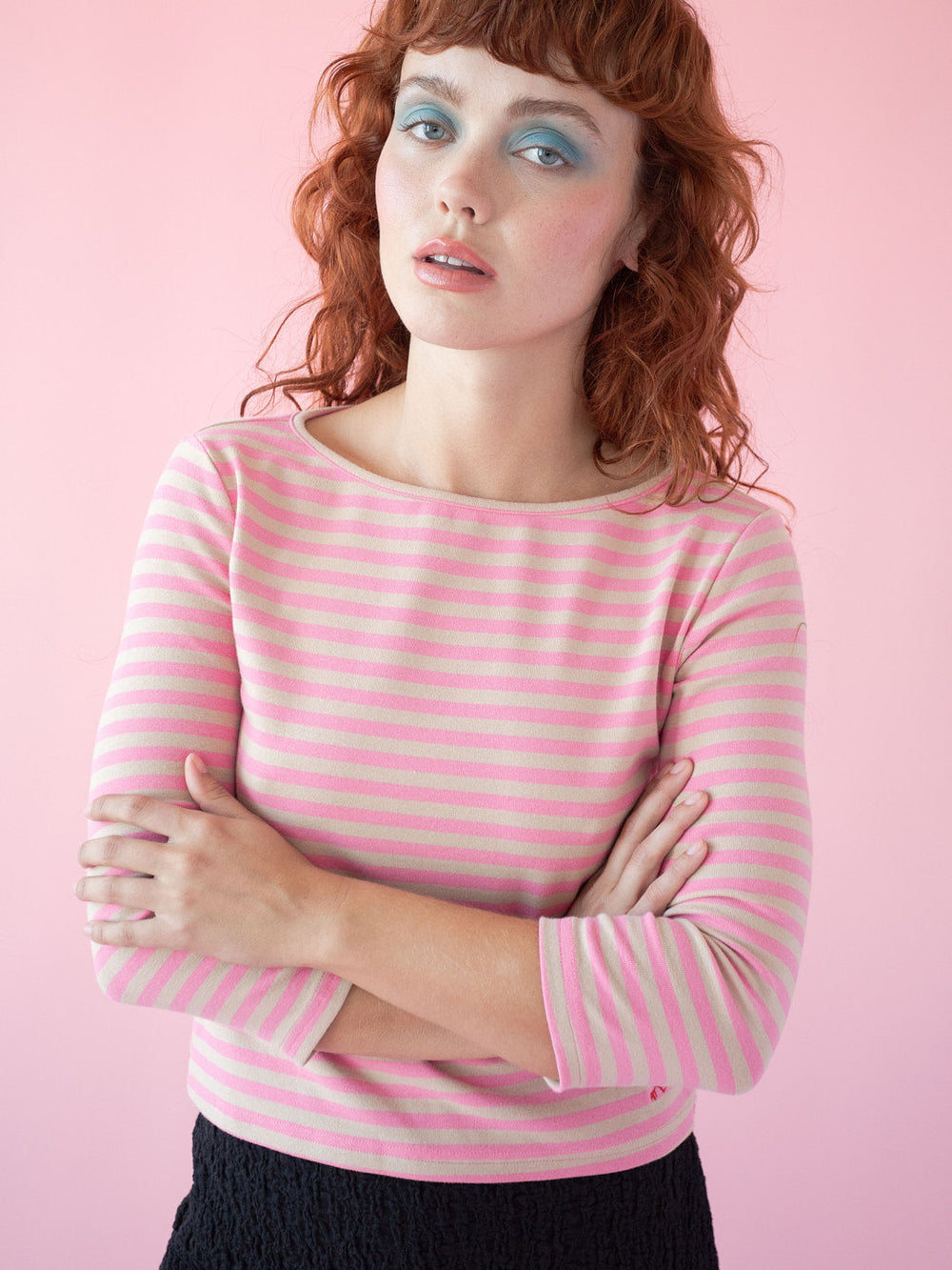 Nia Top Candy Pink Stripe All New