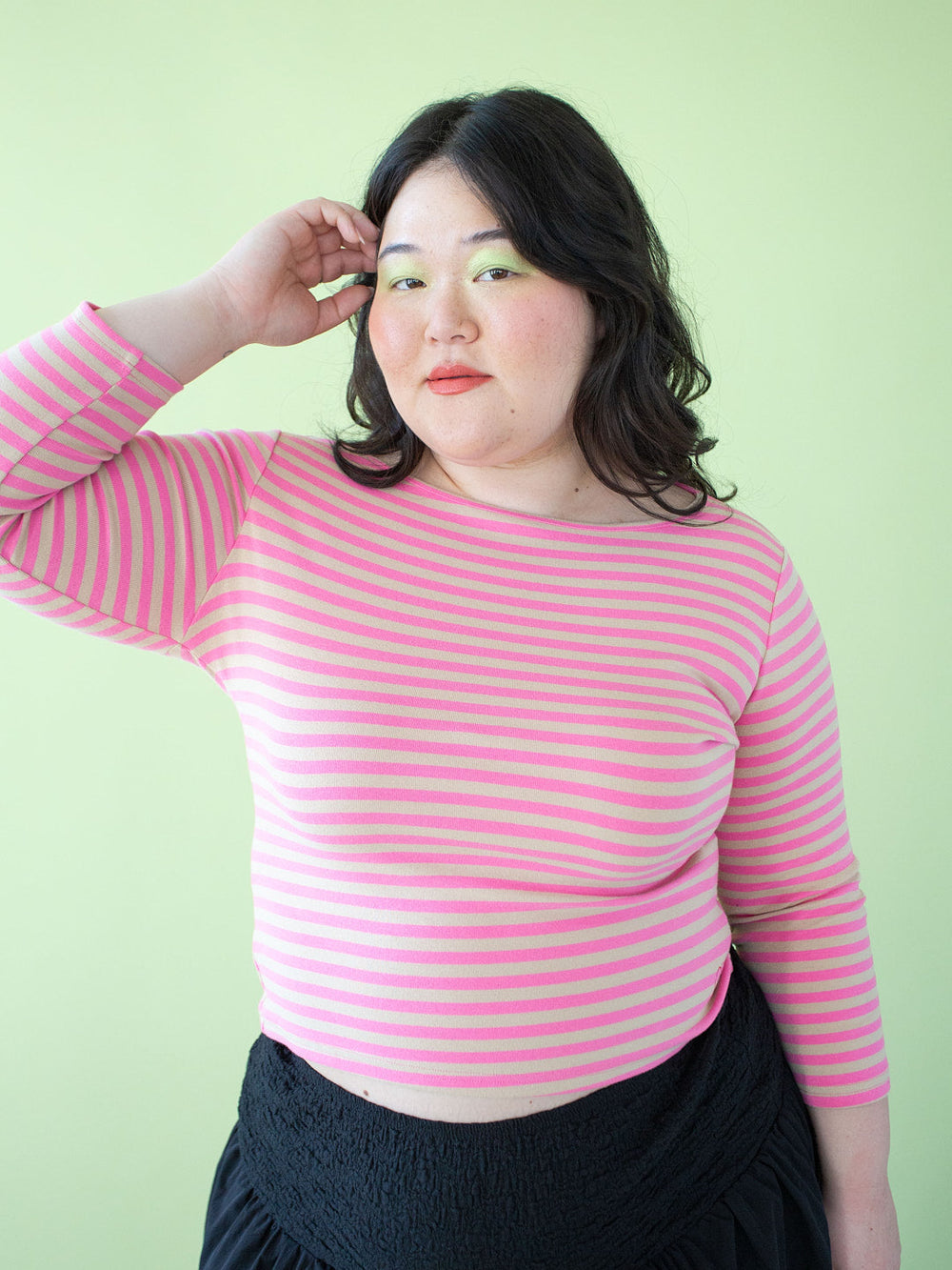 Nia Top Candy Pink Stripe All New