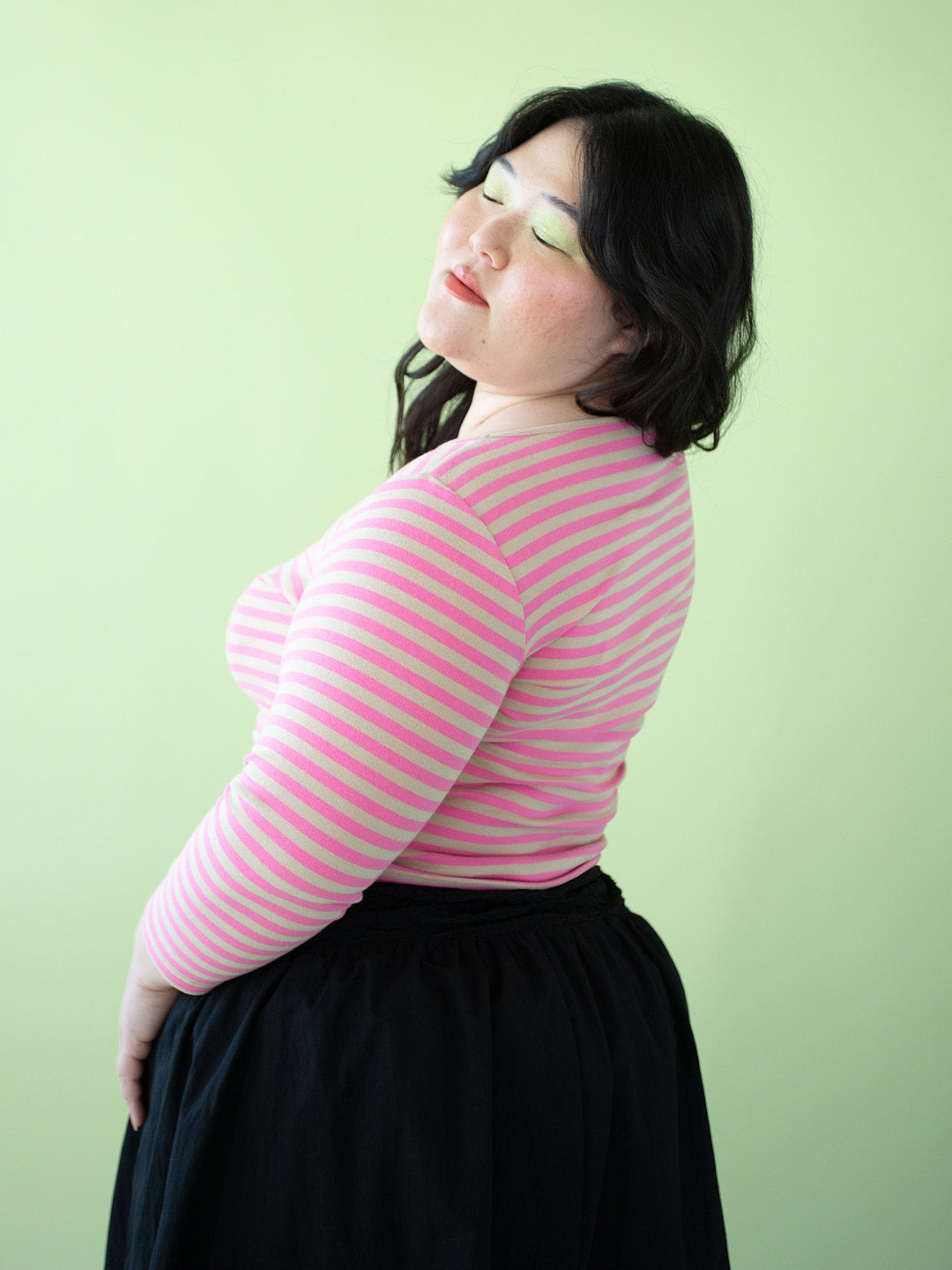Nia Top Candy Pink Stripe All New
