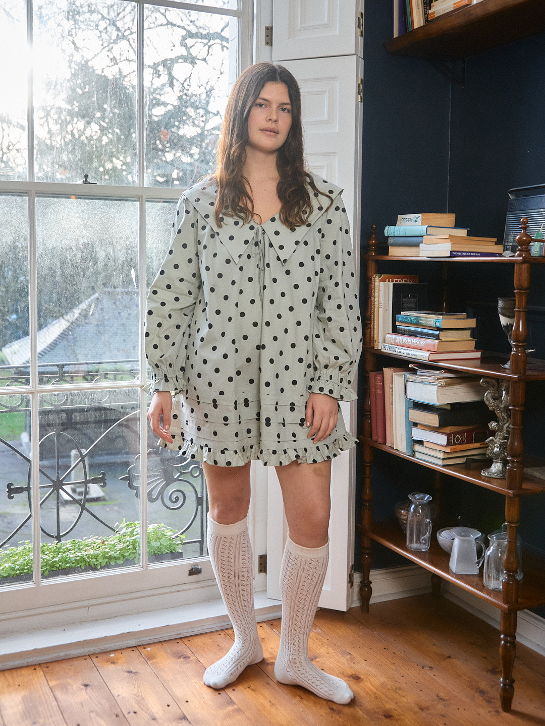 Leigh Dress Mint Chip Dot All New