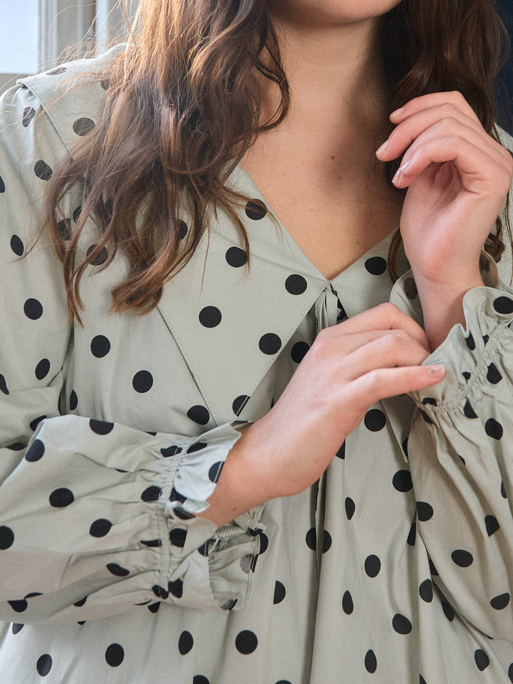 Leigh Dress Mint Chip Dot All New