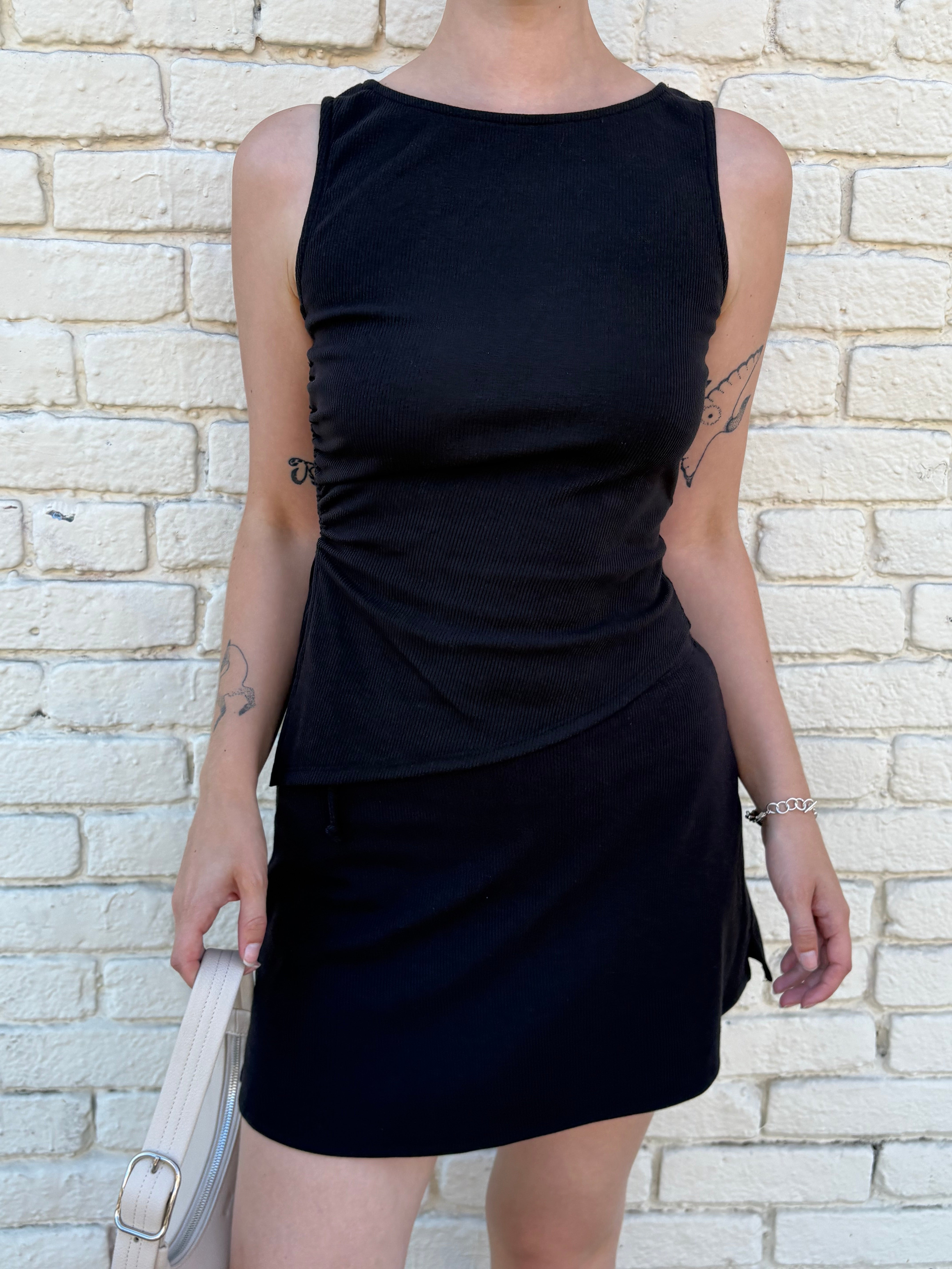 Erin Tank Black Fine Craftsmanship
