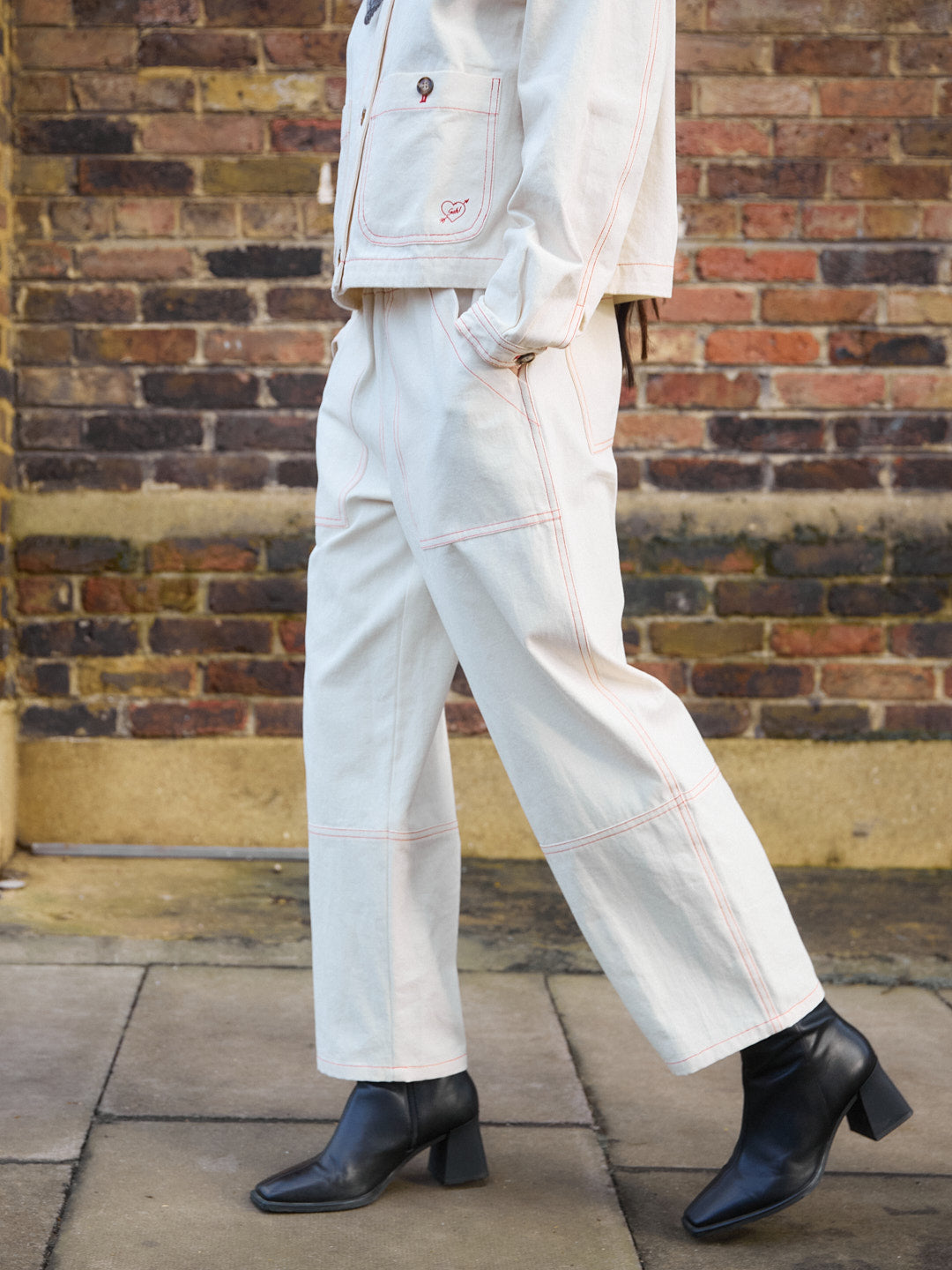 Rei Pant Cream/Red All New