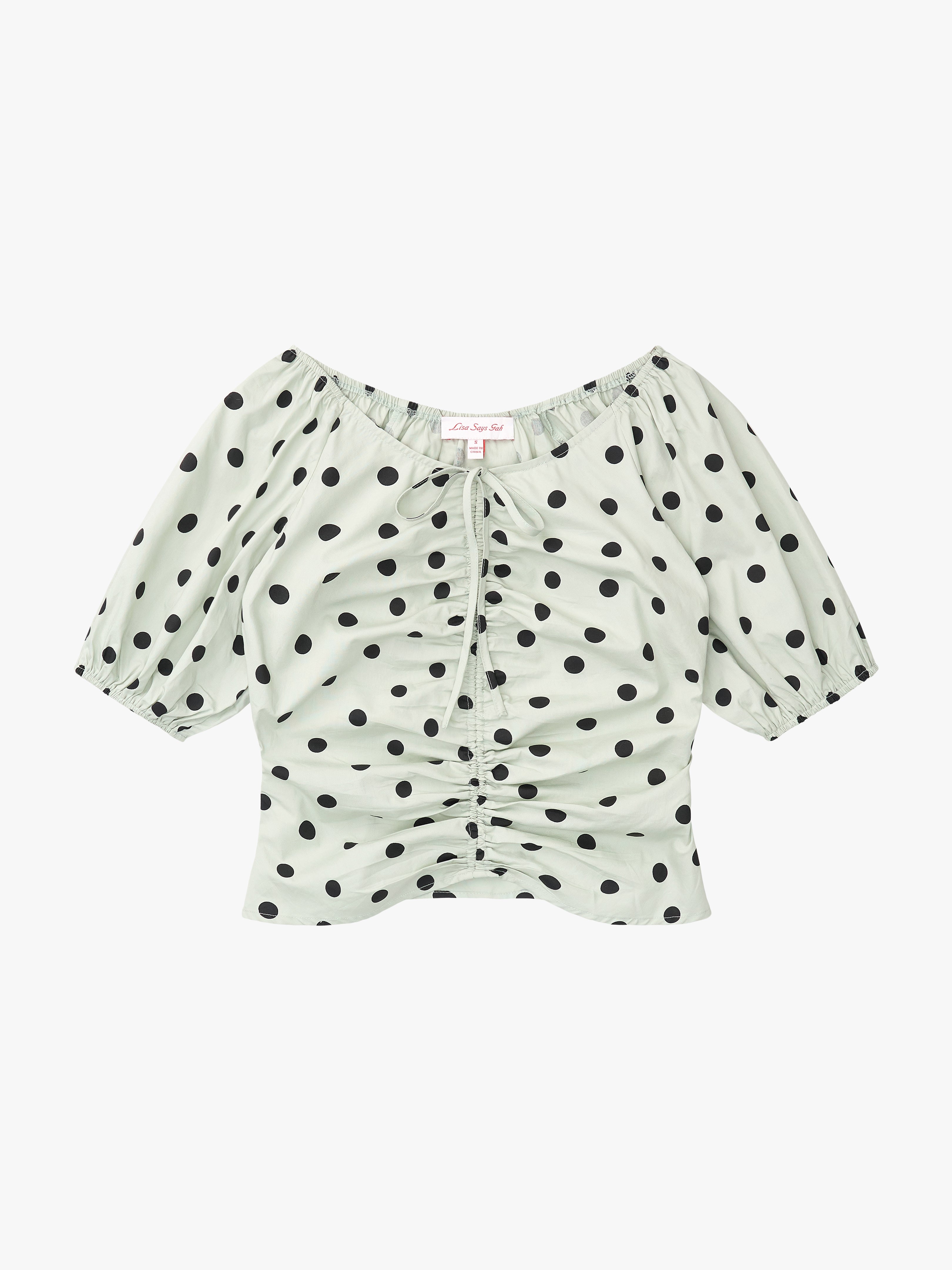 Margaret Top Mint Chip Dot Fresh Design