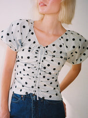 Margaret Top Mint Chip Dot Fresh Design