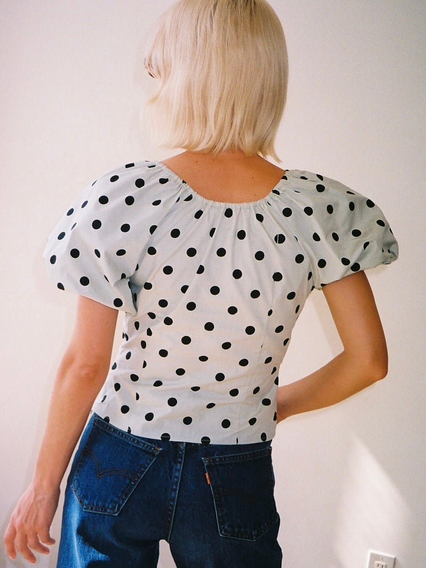 Margaret Top Mint Chip Dot Fresh Design