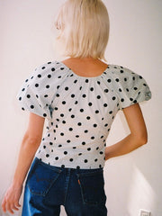 Margaret Top Mint Chip Dot Fresh Design