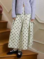 Maeve Midi Skirt Mint Chip Dot Exclusive Style