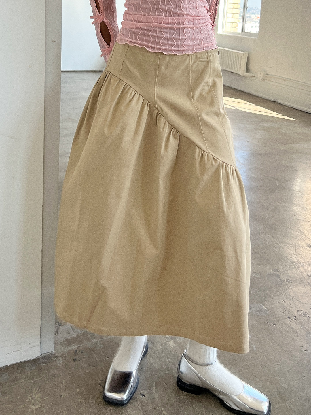 Maeve Midi Skirt Toast Twill Exclusive Style