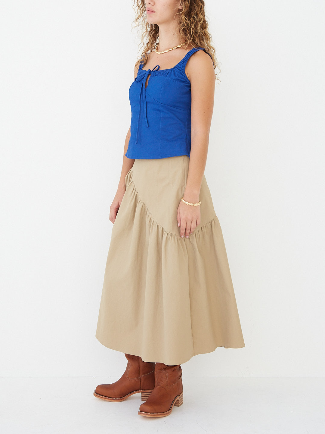 Maeve Midi Skirt Toast Twill Exclusive Style
