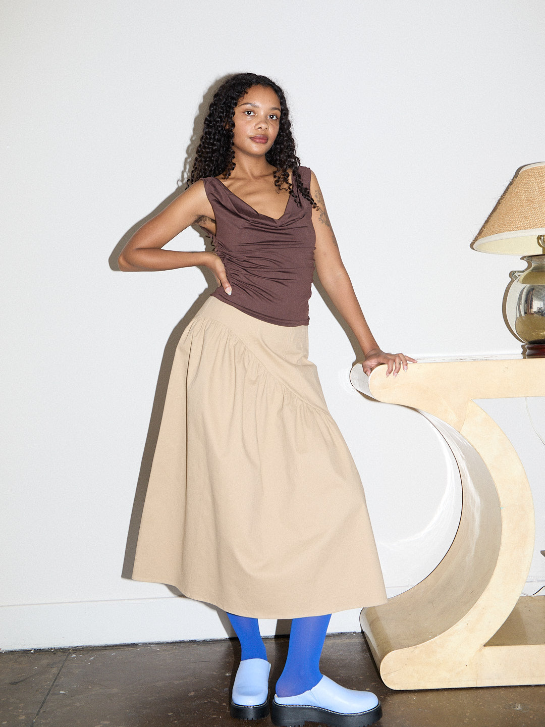 Maeve Midi Skirt Toast Twill Exclusive Style
