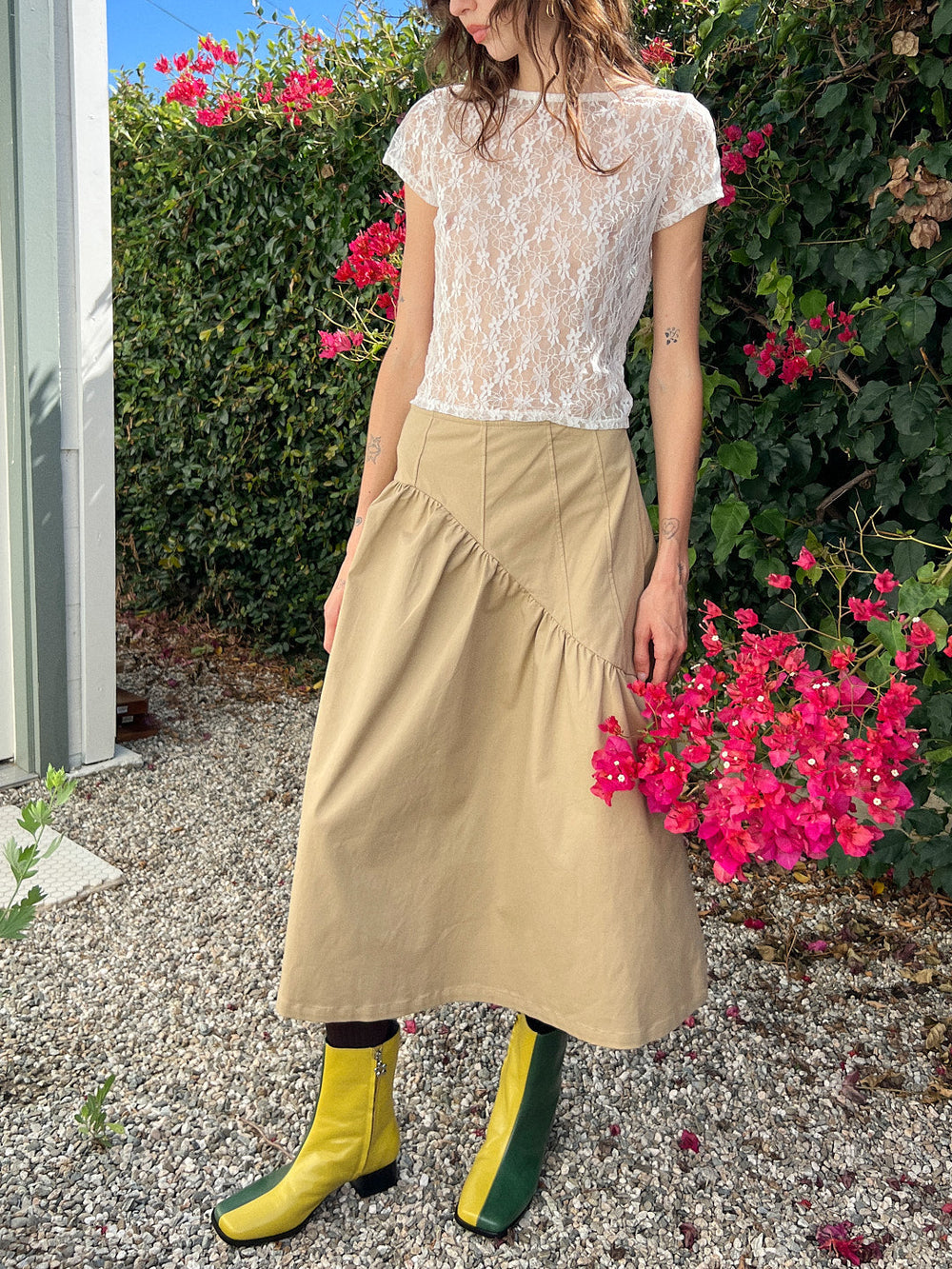 Maeve Midi Skirt Toast Twill Exclusive Style