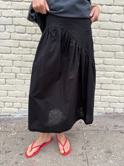Maeve Midi Skirt Black Linen All New