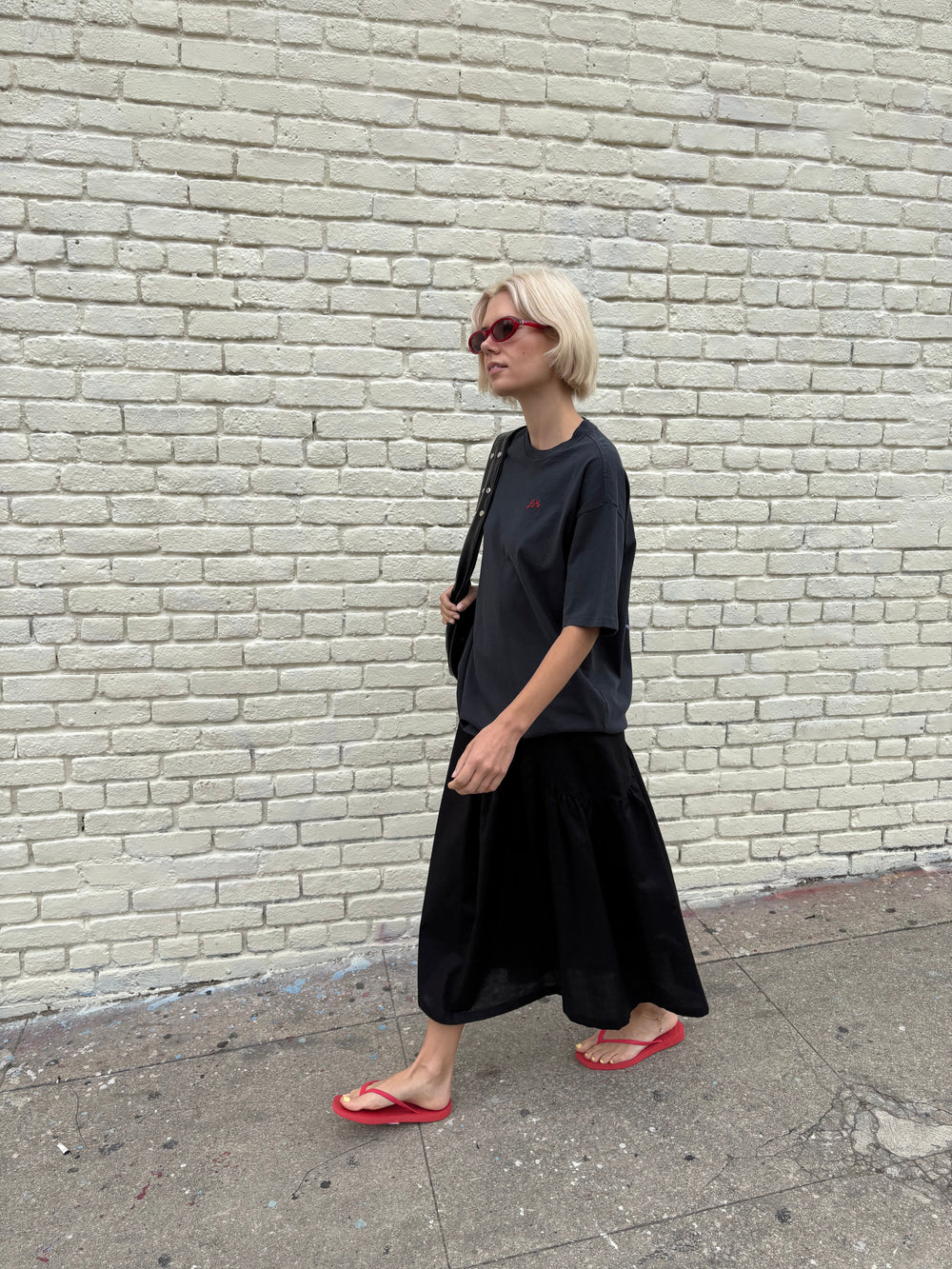 Maeve Midi Skirt Black Linen All New