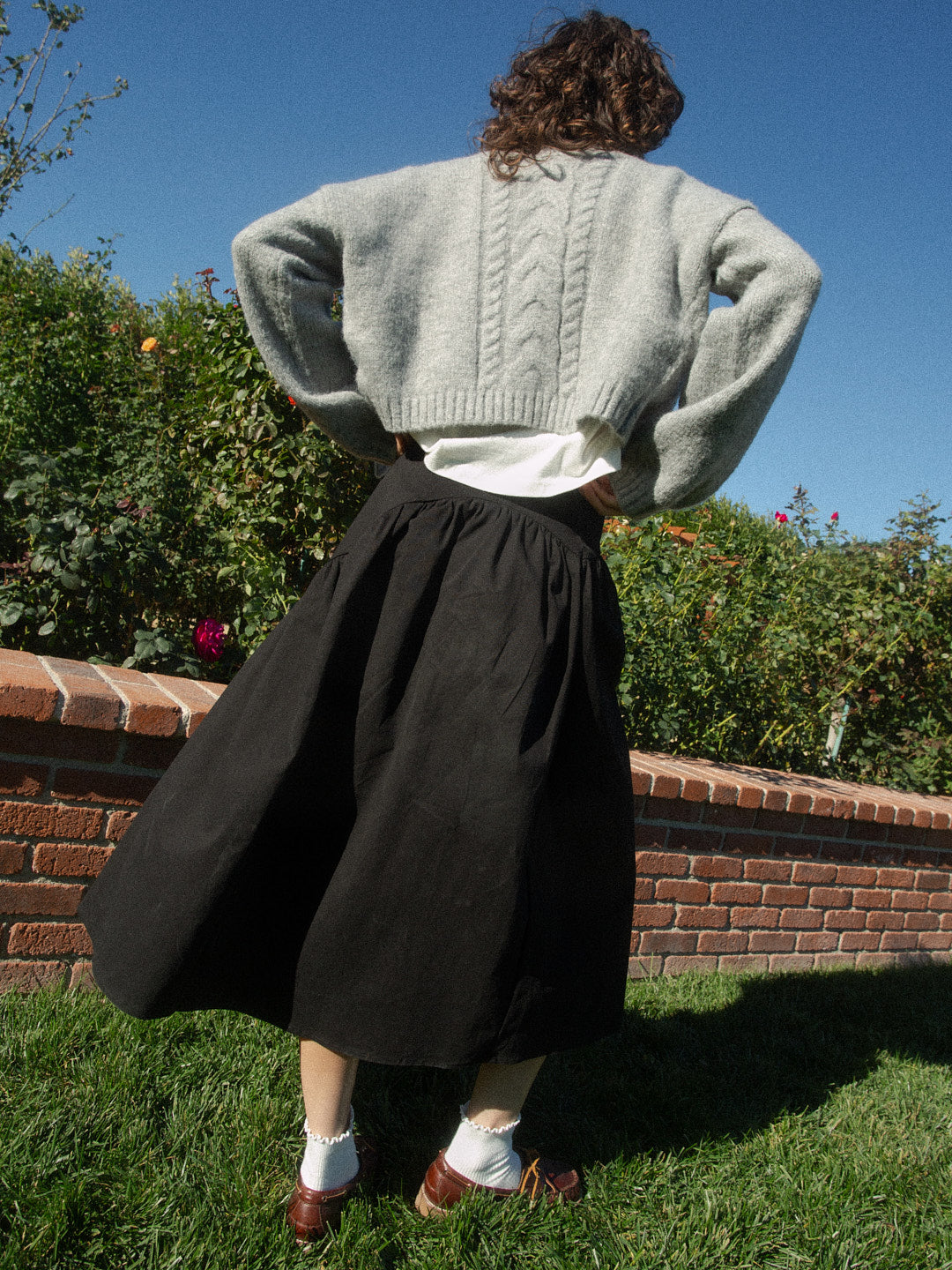 Maeve Midi Skirt Caviar Twill Fresh Design