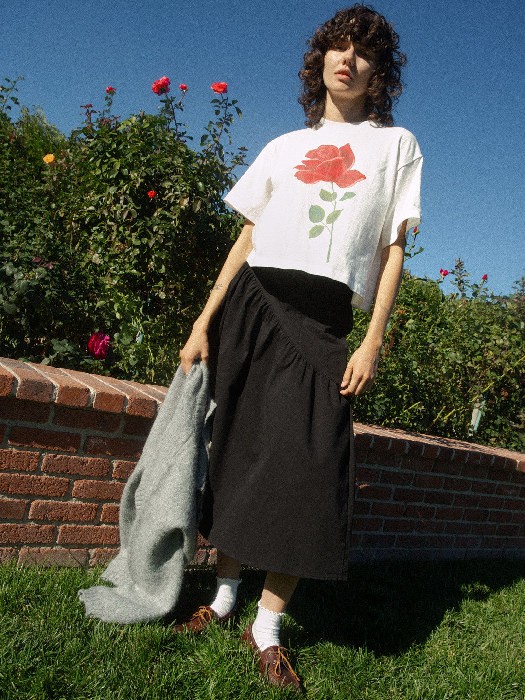 Maeve Midi Skirt Caviar Twill Fresh Design